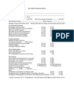 Fire Drill Evaluation Sheet