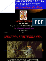 perforacion y voladura para mineria subterranea