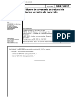 NBR 10837 - 1989 - Cálculo de alvenaria estrutural de blocos vazados de concreto.pdf