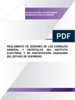 Reglamento de Sesiones de Los Consejos General y Distritales Del IEPC