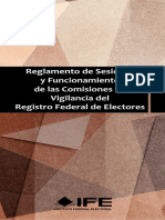 Reglamento de Sesiones y Funcionamiento de Las Comisiones de Vigilancia Del RFE