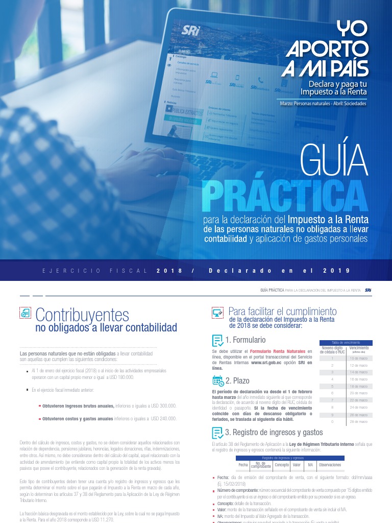 Guía Impuesto a la Renta 2018 | PDF | Impuesto sobre la renta | Impuestos