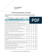 professional dispositions assessment