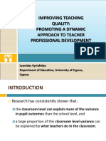 Improving Teaching Quality: Promoting A Dynamic Approach To Teacher Professional Development