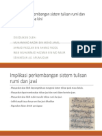 Sistem Tulisan Rumi Dan Jawi