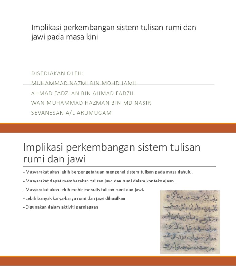 Sistem Tulisan Rumi Dan Jawi | PDF