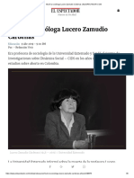 Murió La Socióloga Lucero Zamudio Cárdenas