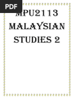 MPU2113 Pengajian Malaysia 2 Lecture Notes PDF