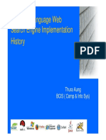 Myanmar Language Web Search Engine Implementation History Myanmar ING 2nd Camp Thura Aung