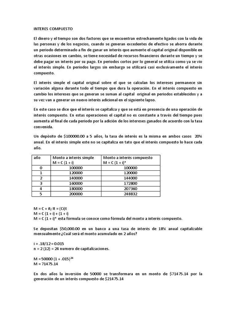 Matematicas Financieras 4 | PDF | Interés | Tasas de interés