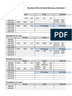 Timetable - Semester 1, 2019 (11 February)