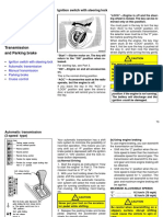 Operation of Instruments and Controls-: Chapter 1-6 Ignition Switch, Transmission and Parking Brake