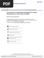 A Comparison of Imputation Strategies For Ordinal Missing Data On Likert Scale Variables