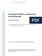(2013) - Ontologia Politica. Esbozo de Una Pregunta PDF