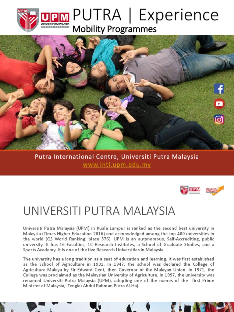 UPM Mobility Programs for Students | PDF | Bachelor's Degree | Science ...