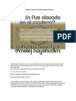 ¿Quién Fue Clavado en El Madero? Yahshua Hanotzri V'Melej Hayehudim