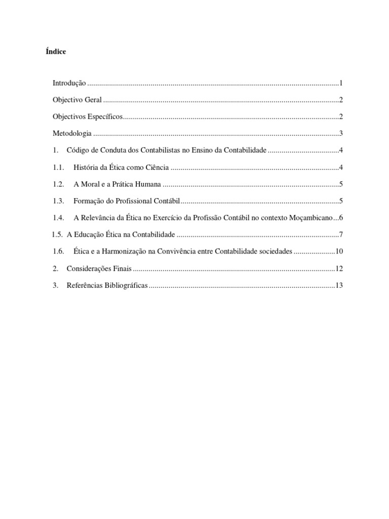 Ética e Código de Conduta na Contabilidade | PDF | Contabilidade ...