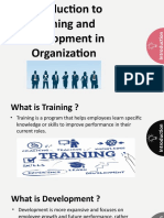 Training and Development in An Organization