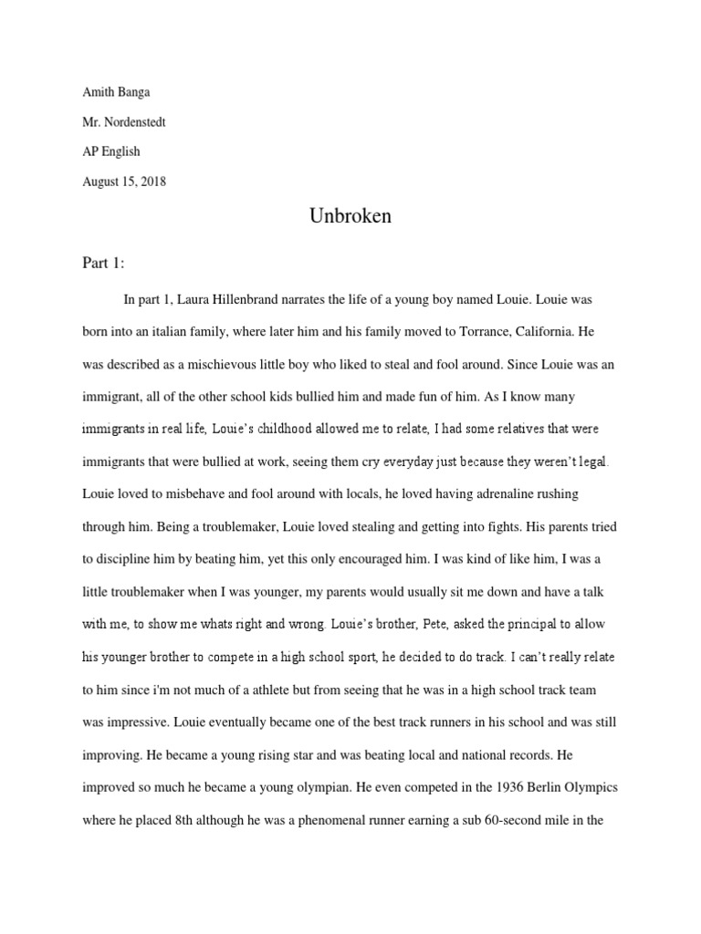 Louie Zamperini's Inspiring Journey | PDF | Social Science