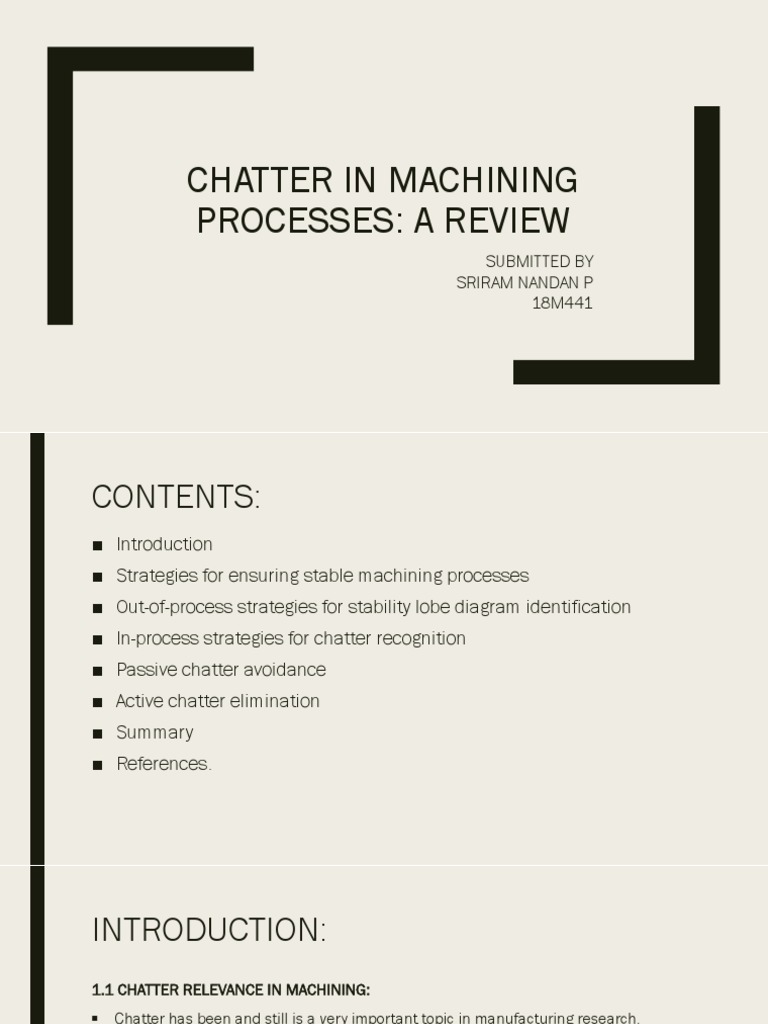 Chatter Management in Machining Processes | PDF | Accelerometer | Machining