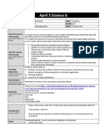 April 3 Science 6: Teacher Name Date Subject Area Grade Topic Time