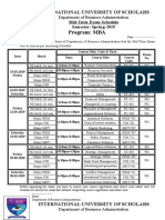 Program: MBA: International University of Scholars