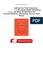 Sight Reading For The Classical Guitar Level I Iii Daily Sight Reading Material With Emphasis On Interpretation Phrasing Form and More PDF