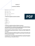 5 Problemas Sobre Inecuaciones Lineales y Cuadraticas