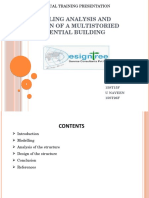 Modeling Analysis and Design of A Multistoried Residential Building