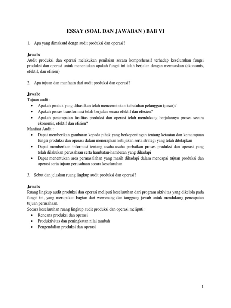 Soal Dan Jawaban Bab 6