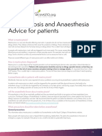 Mastocytosis and Anaesthesia Advice For Patients