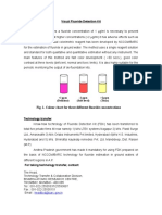 Visual Fluoride Detection Kit: Fig. 1. Colour Chart For Three Different Fluoride Concentrations