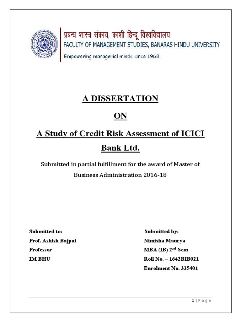 dissertation topic for banks