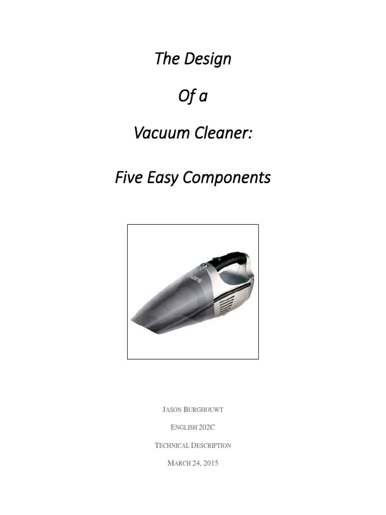 Components of Vacuum PDF Vacuum Cleaner Electric Motor