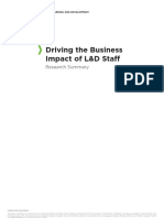 Driving Business Impact of L&D Staff