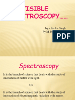 Uv Visible Spectroscopy : By:-Sarika Singh. Fy M-Pharmacy (QAT)