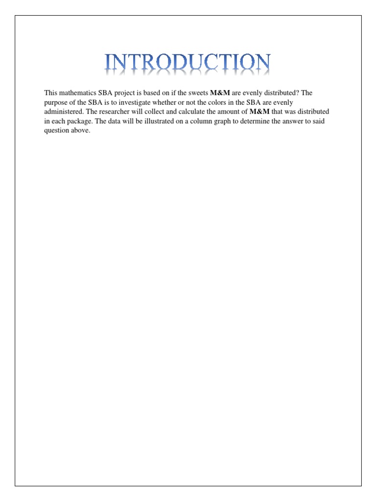Full Maths Sba | PDF | Yellow | Color