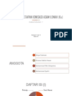 Tugas Analisis Instrument (Penetapan Ka Asam Lemah Secara Phmetri Kel.11dan12 Kelas XI-5)