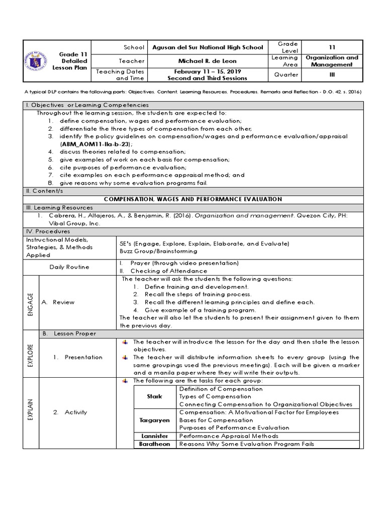 Compensation and Performance Evaluation Plan | PDF | Performance ...