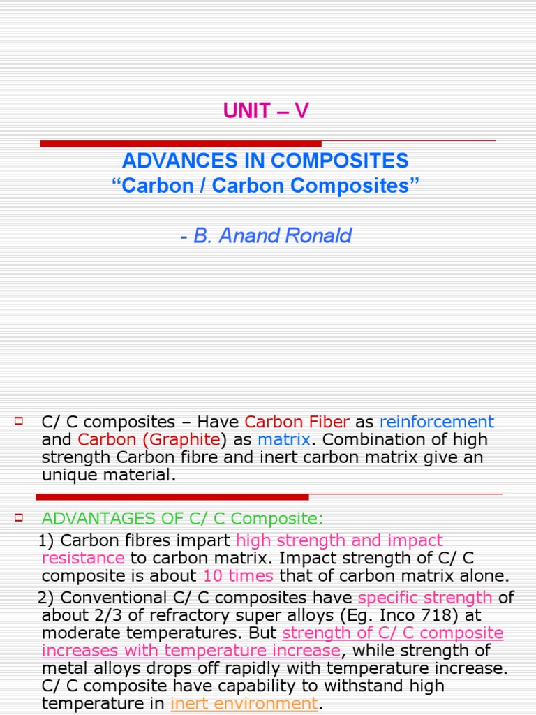 Carbon-Carbon Composites Overview | PDF | Composite Material | Carbon