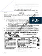 WAEC Marketing Past Questions and Answers PDF