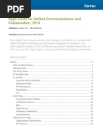 Hype Cycle For Unified Communications and Collaboration - Gartner 2018
