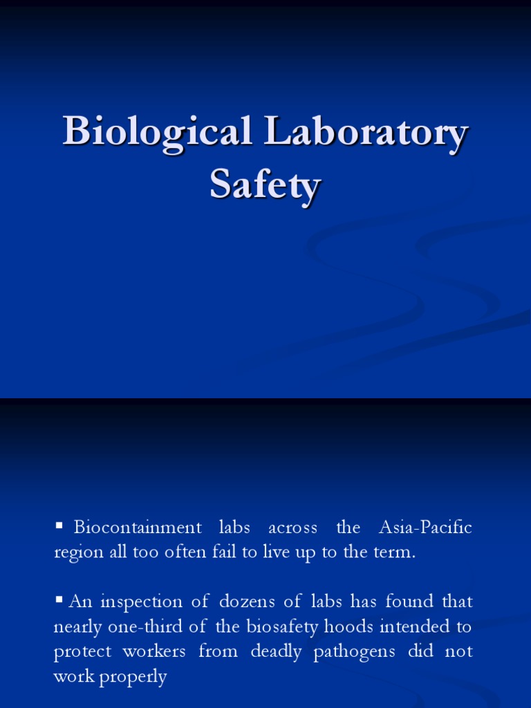 Biological Laboratory Safety | PDF | Sterilization (Microbiology ...