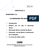 La demanda de dinero: motivos y curva de la preferencia por la liquidez