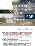 Advanced Hydrology and Water Resources Management: Alberto Montanari University of Bologna