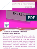 Slides Perguntas e Respostas Sobre Inclusão