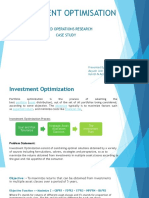 Investment Optimisation: Applied Operations Research Case Study