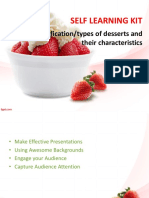 Types and Characteristics of Desserts - Self Learning Kit