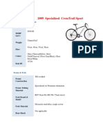 Specialized Crosstrail Sport 2009 Hybrid Bike