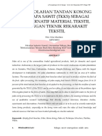 Pengolahan Tandan Kosong Kelapa Sawit (TKKS) Sebagai Alternatif Material Tekstil Dengan Teknik Rekarakit Tekstil